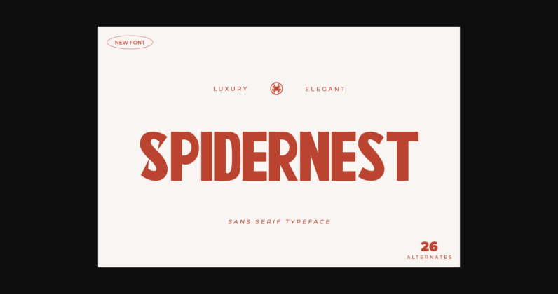 Spidernest Font Poster 3