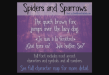 Spiders and Sparrows Font Poster 1