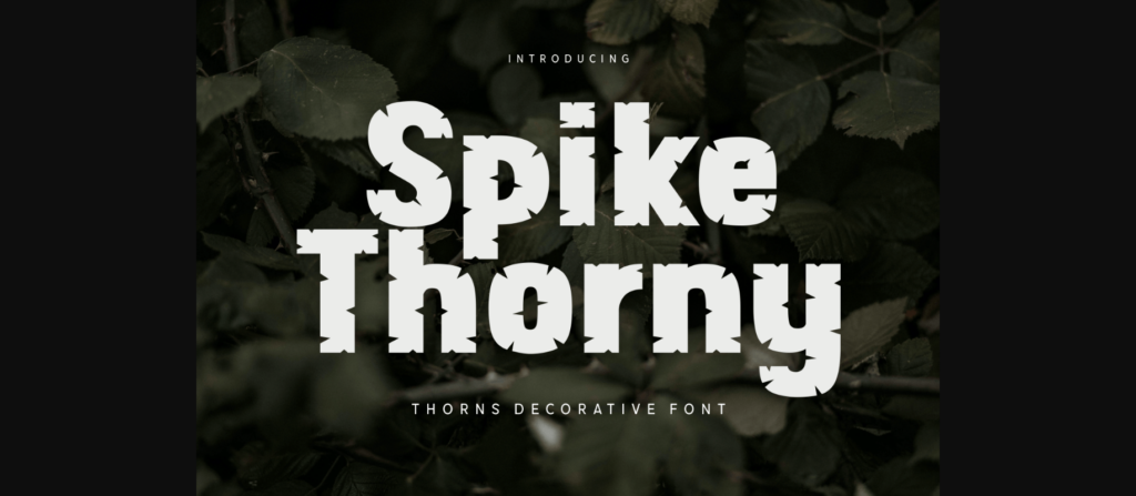 Spike Thorny Font Poster 3