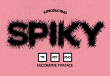 Spiky Font Poster 1