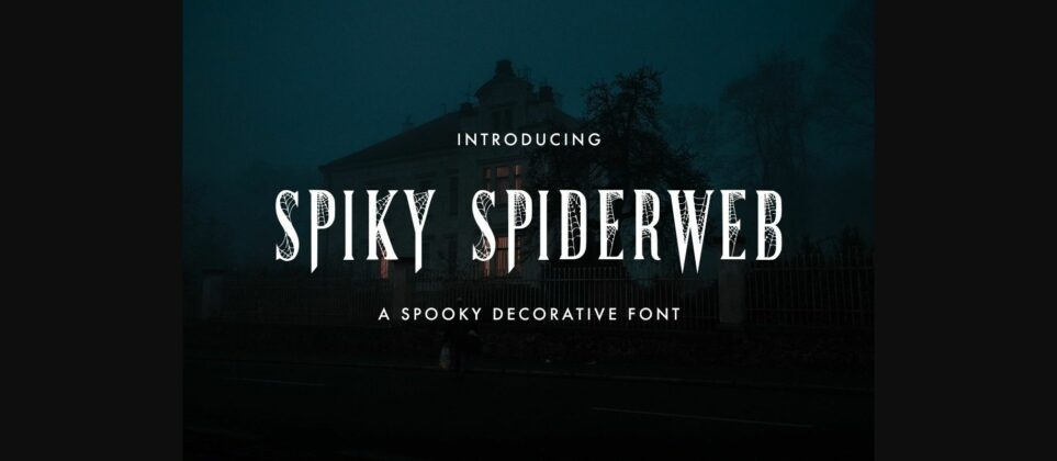 Spiky Spiderweb Font Poster 3