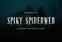 Spiky Spiderweb Font Poster 1