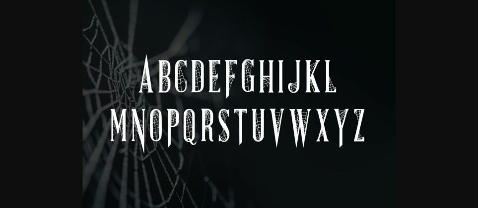 Spiky Spiderweb Font Poster 4