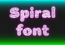 Spiral Font Poster 1