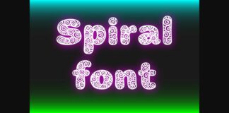 Spiral Font Poster 1