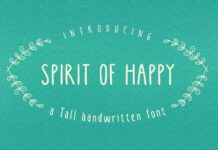 Spirit of Happy Font Poster 1