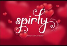 Spirly Font Poster 1