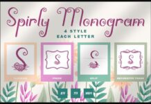 Spirly Monogram Font Poster 1