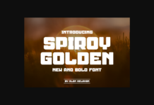 Spiroy Golden Font Poster 1