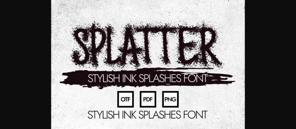 Splatter Font Poster 3