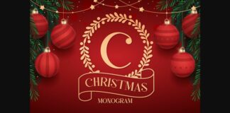 Split Christmas Font Poster 1
