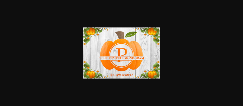 Split Pumpkin Monogram Font Poster 3