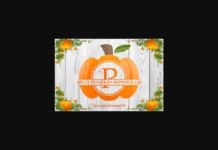 Split Pumpkin Monogram Font Poster 1