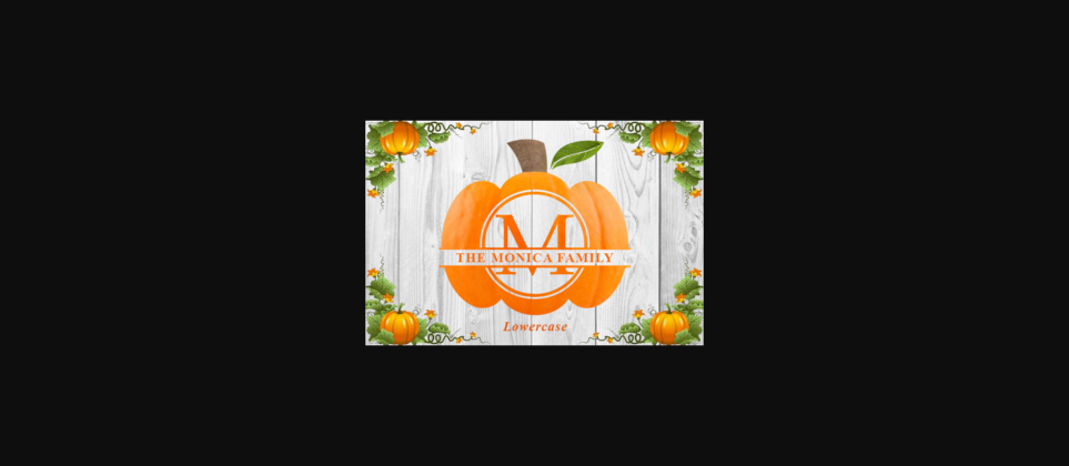 Split Pumpkin Monogram Font Poster 5