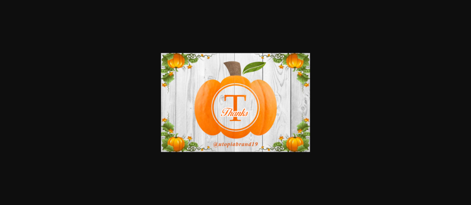 Split Pumpkin Monogram Font Poster 7