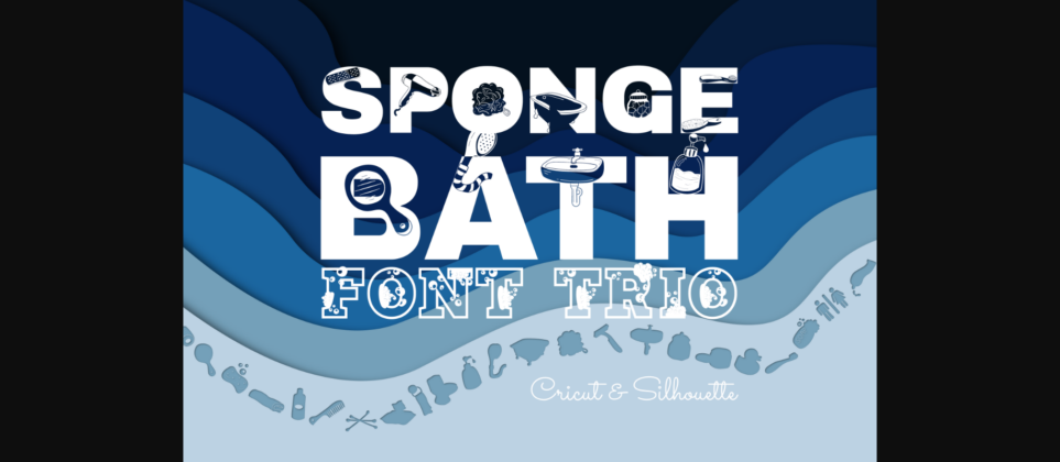 Sponge Bath Font Poster 3