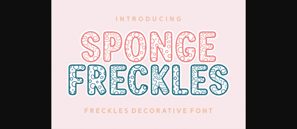 Sponge Freckles Font Poster 3