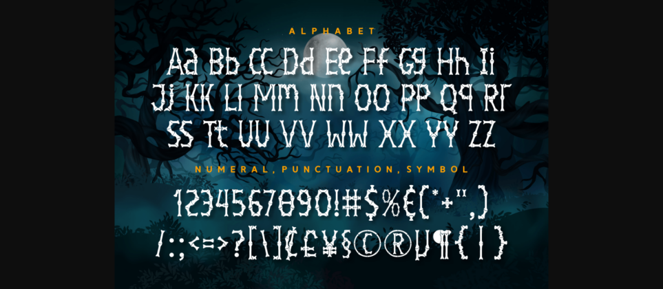 Spooky Bones Font Poster 6