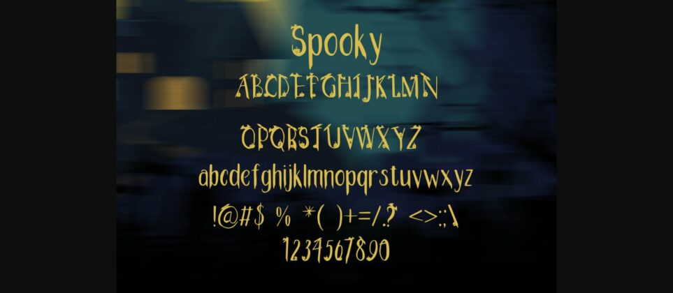 Spooky Font Poster 4