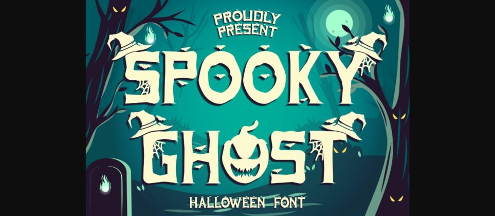 Spooky Ghost Font Poster 3