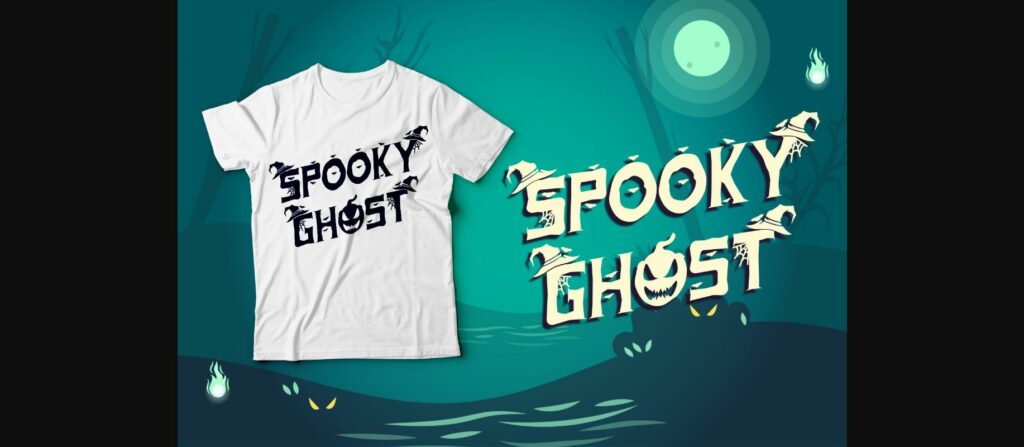 Spooky Ghost Font Poster 6