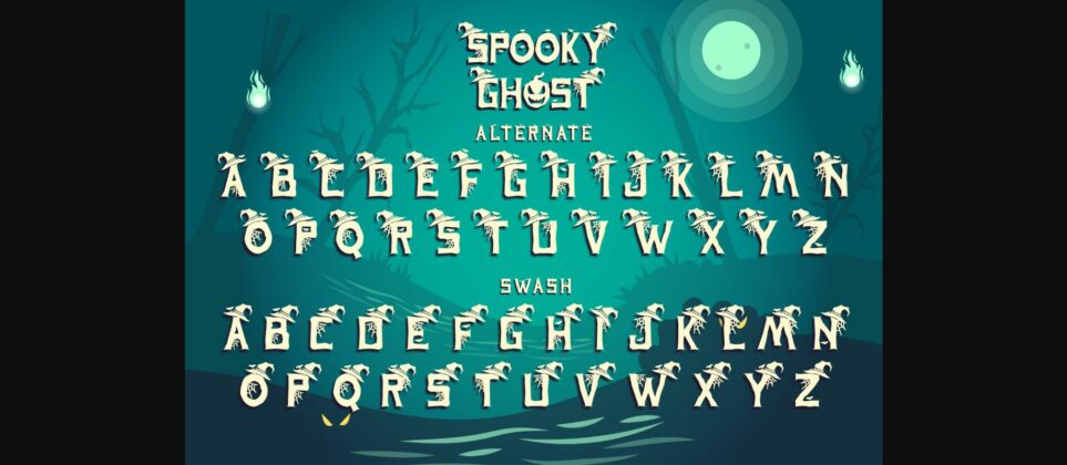 Spooky Ghost Font Poster 9