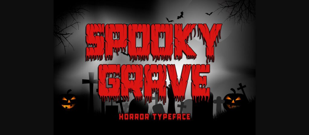 Spooky Grave Font Poster 3