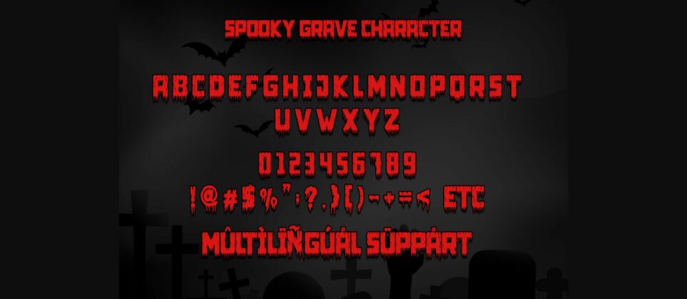 Spooky Grave Font Poster 8