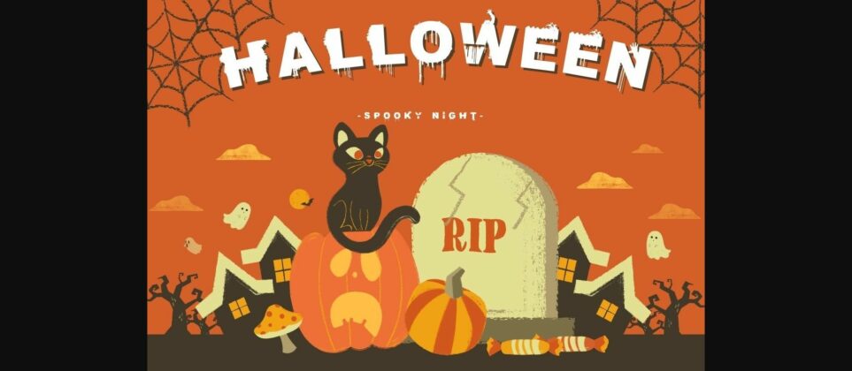 Spooky Halloween Font Poster 2