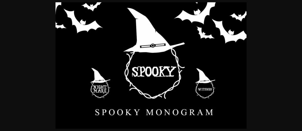 Spooky Monogram Font Poster 3