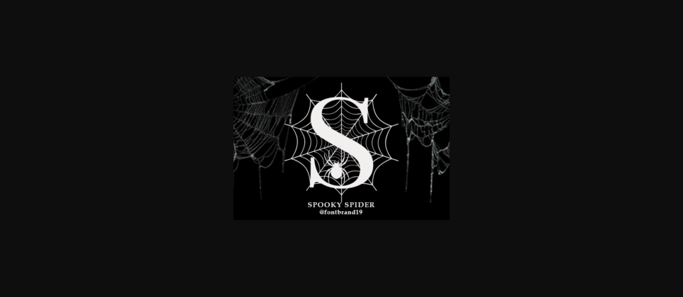 Spooky Spider Monogram Font Poster 3