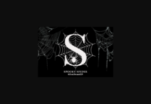 Spooky Spider Monogram Font Poster 1