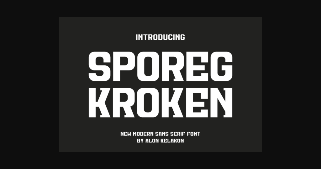 Sporeg Kroken Font Poster 3