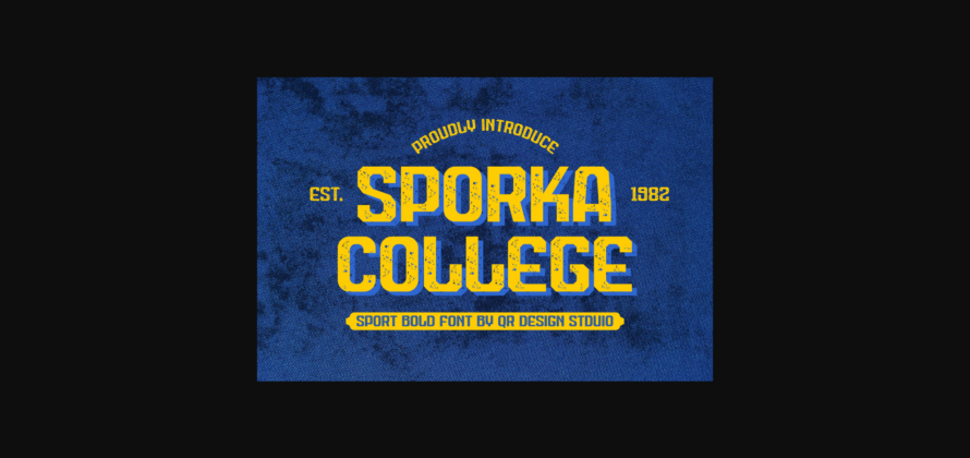 Sporka College Font Poster 3