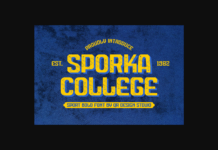 Sporka College Font Poster 1