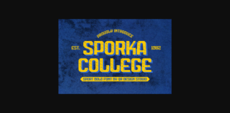 Sporka College Font Poster 1