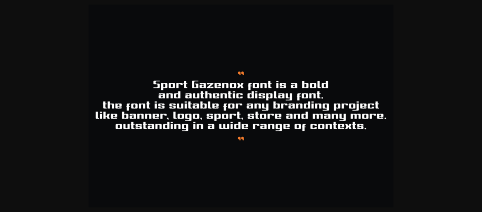 Sport Gazenox Font Poster 10