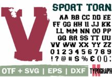 Sport Torn Font Poster 1