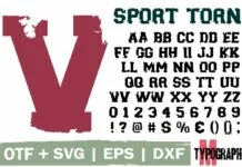 Sport Torn Font Sport Torn Font Poster 1