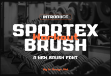 Sportex Workout Brush Font Poster 1