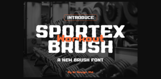 Sportex Workout Brush Font Poster 1