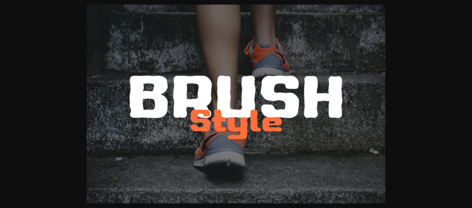 Sportex Workout Brush Font Poster 4