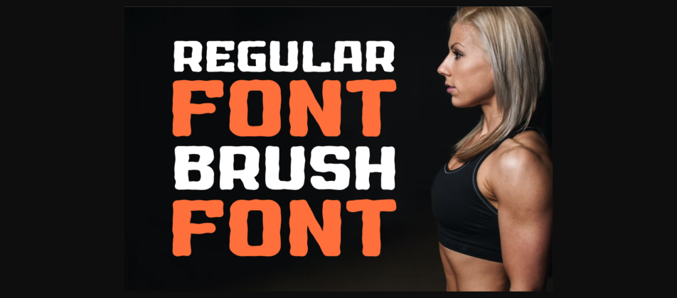 Sportex Workout Brush Font Poster 8