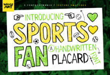 Sports Fan - Handwritten Placard Type Font Poster 1