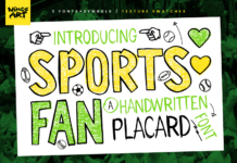 Sports Fan – Handwritten Placard Type Font Sports Fan - Handwritten Placard Type Font Poster 1