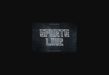Sports Line Font Poster 1