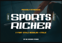 Sports Richer Font Poster 1