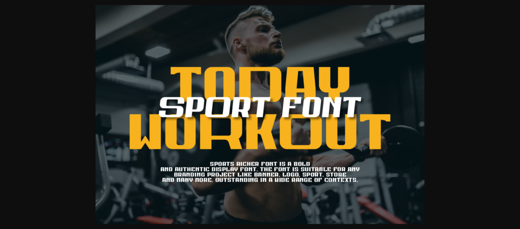 Sports Richer Font Poster 4