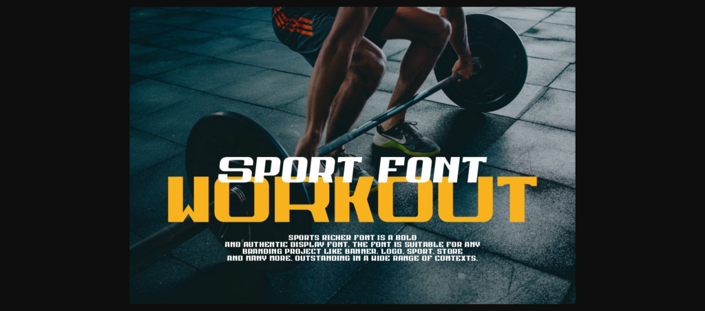 Sports Richer Font Poster 9