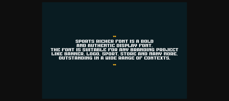 Sports Richer Font Poster 11